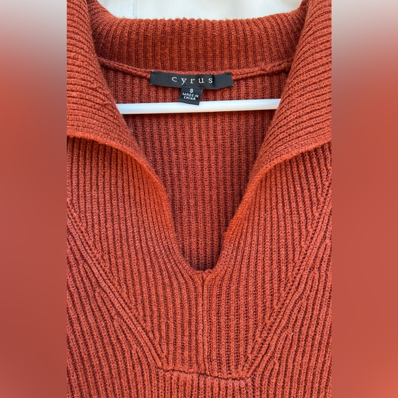 Cyrus Rust Cinnamon Terra Cotta Long Sleeve Sweater Size S - Picture 4 of 9